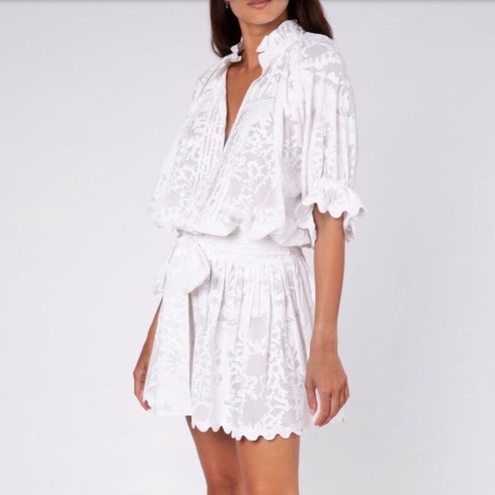 Juliet Dunn Poplin Blouson Dress Size 2